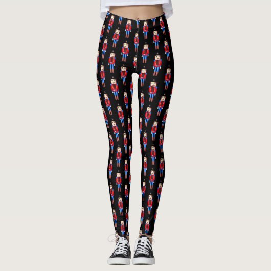 Fun Christmas Nutcracker Motif Leggings (Devant)