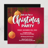 Fun Christmas Party Invitation (Devant / Derrière)