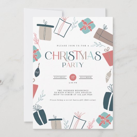 Fun Christmas Party Invitation (Devant)
