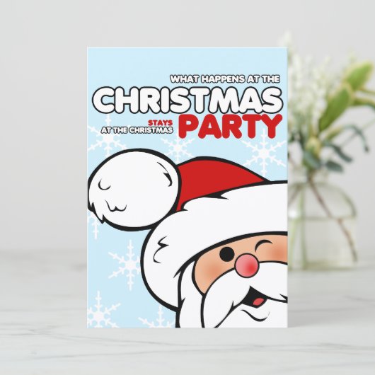 Fun Christmas Party Invitations (Debout devant)