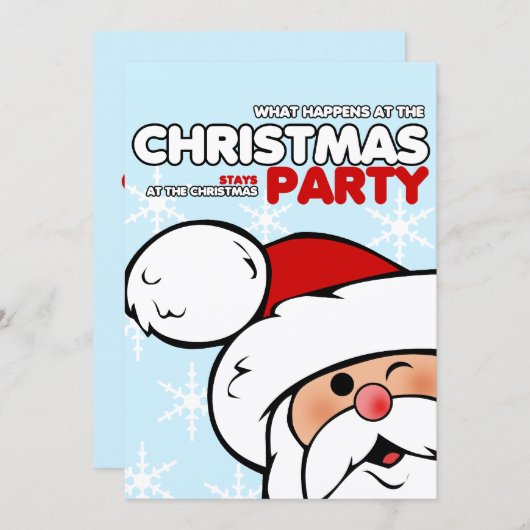Fun Christmas Party Invitations (Devant / Derrière)