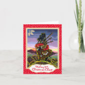 Fun Christmas Scottie Bagpipes Carte pour notes pe (Devant)
