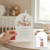 fun Circus Baby Shower with qr code Invitation