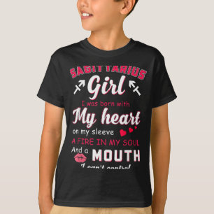 Fun citaten over Boogschutter meisje met sterrenbe T-shirt
