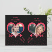 Fun Class Valentijnsdag Party Hart Fotokaarten Feestdagenkaart (Staand voorkant)