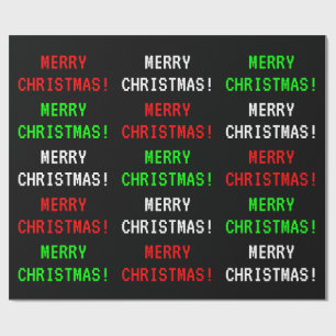 Fun, Classic Video Game Kijk "MERRY CHRISTMAS!" Cadeaupapier