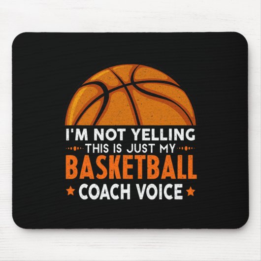 Fun Coach Basketbal Liefhebber Muismat (Voorkant)