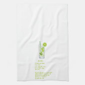 Fun Cocktail Bar Decor - Mojito Recipe Theedoek (Verticaal)