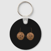 Fun Coconut Summer Coconuts Bra Fun Halloween Cost Sleutelhanger (Voorkant)