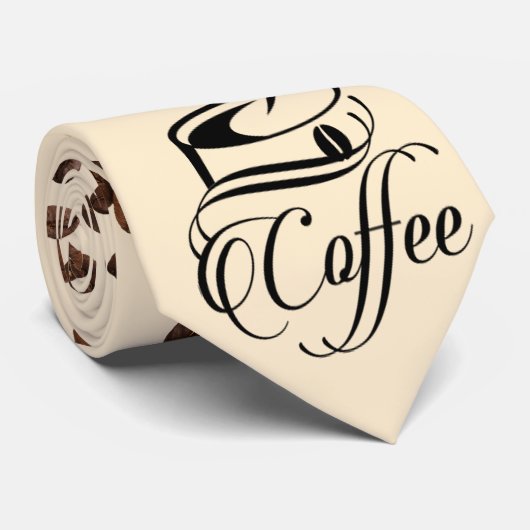 Fun Coffee Lover Cravate Haricots torréfiés Coffee (Roulé)