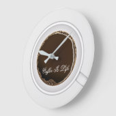 Fun Coffee Theme Kitchen Clocks Grote Klok (Hoek)
