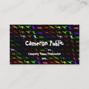 Fun Coloful Rainbow Dinosaur Carte de visite uniqu