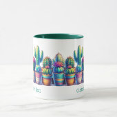 Fun Coloré Cactus Mug Personnalisé (Centre)