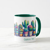 Fun Coloré Cactus Mug Personnalisé (Devant droit)
