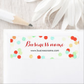 Fun Coloré Confetti Nom d'entreprise Étiquettes (En situation)