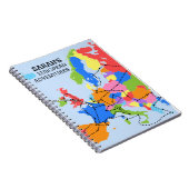 Fun Coloré Personnalisé European Travel Journal (Côté Droit)