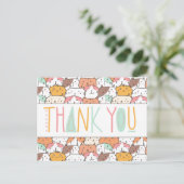 Fun Colorée Chat Carte de remerciements (Debout devant)