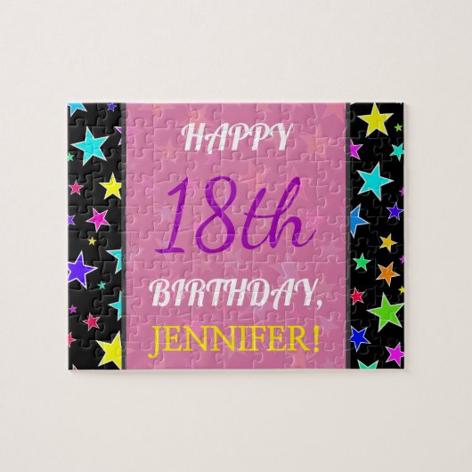 Fun, Colorful, 18e Birthday puzzle (Horizontal)