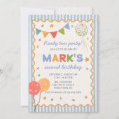 Fun Colorful 2nd Birthday Invitation (Devant)