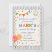Fun Colorful 2nd Birthday Invitation (Devant)