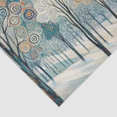 Fun Colorful Abstract Winter Wonderland Art Tissuepapier (Detail)