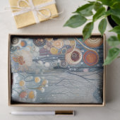 Fun Colorful Abstract Winter Wonderland Art Tissuepapier (Geschenk)