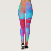 Fun Colorful Abstrait Dots Leggings (Dos)
