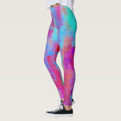Fun Colorful Abstrait Dots Leggings (Gauche)