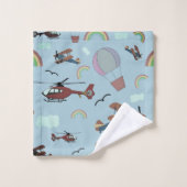 Fun Colorful Aviation Personnalisé (Gant de toilette)