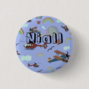Fun Colorful Aviation Ronde Button 3,2 Cm