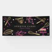 Fun Colorful Baking & Cooking Utensile Black & Gol Spandoek (Horizontaal)
