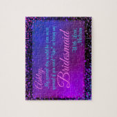 Fun Colorful Bridesmaid Invitation Legpuzzel (Verticaal)
