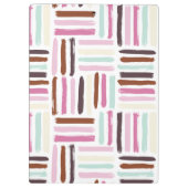 Fun Colorful Brush Strokes Pattern Klembord (Achterkant)