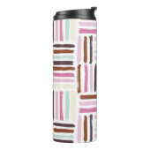 Fun Colorful Brush Strokes Pattern Thermosbeker (Gedraaid links)