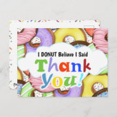 Fun Colorful Donuts Bedankt Briefkaart (Voorkant / Achterkant)