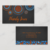 Fun Colorful Dot Art-cirkels Visitekaartje (Voorkant / Achterkant)