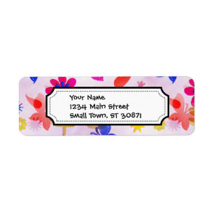 Fun Colorful Flowers Butterflies Birds Spring Etiket
