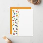 Fun Colorful Flowers Notitiekaartje (Voorkant / Achterkant in situ)