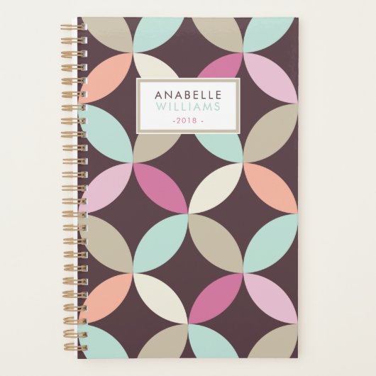 Fun Colorful Geometric Pattern Planner (Voorkant)