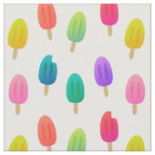 Fun Colorful Ice Pop Pattern Stof (Close Up)