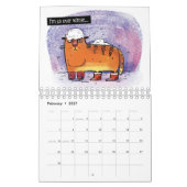 Fun Colorful Illustrated Cat Calendrier (Feb 2027)