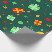 Fun Colorful Kerstpatroon Cadeaupapier (Hoek)