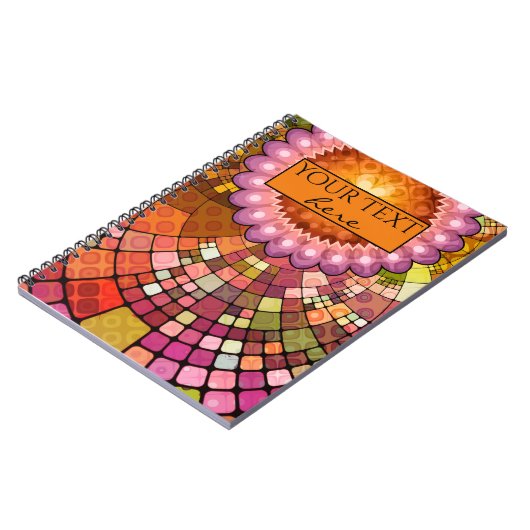 Fun Colorful Mandala Mosaic Carnet d'art Abstrait (Côté gauche)