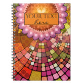 Fun Colorful Mandala Mosaic Carnet d'art Abstrait (Devant)
