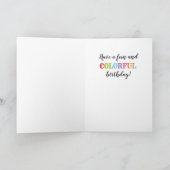 Fun Colorful Modern Birthday Kaart (Binnen)