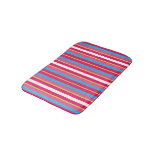 Fun Colorful Multi Stripes Badmat