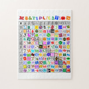 Fun Colorful Multiplication Table Legpuzzel