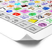 Fun Colorful Multiplication Table Poster (Hoek)