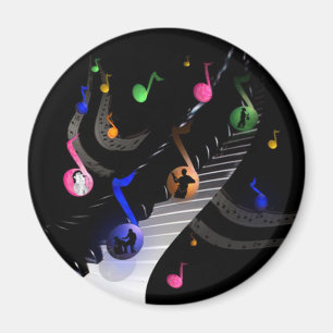 Fun Colorful Musical Magnet voor muziekliefhebbers Magneet