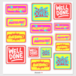Fun Colorful Pack of Teacher Reward Sticker